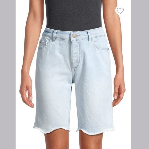 NWT DL1961 Clara Frayed Bermuda Denim Shorts - Picture 1 of 4